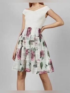 Ted Baker White Satin Dress